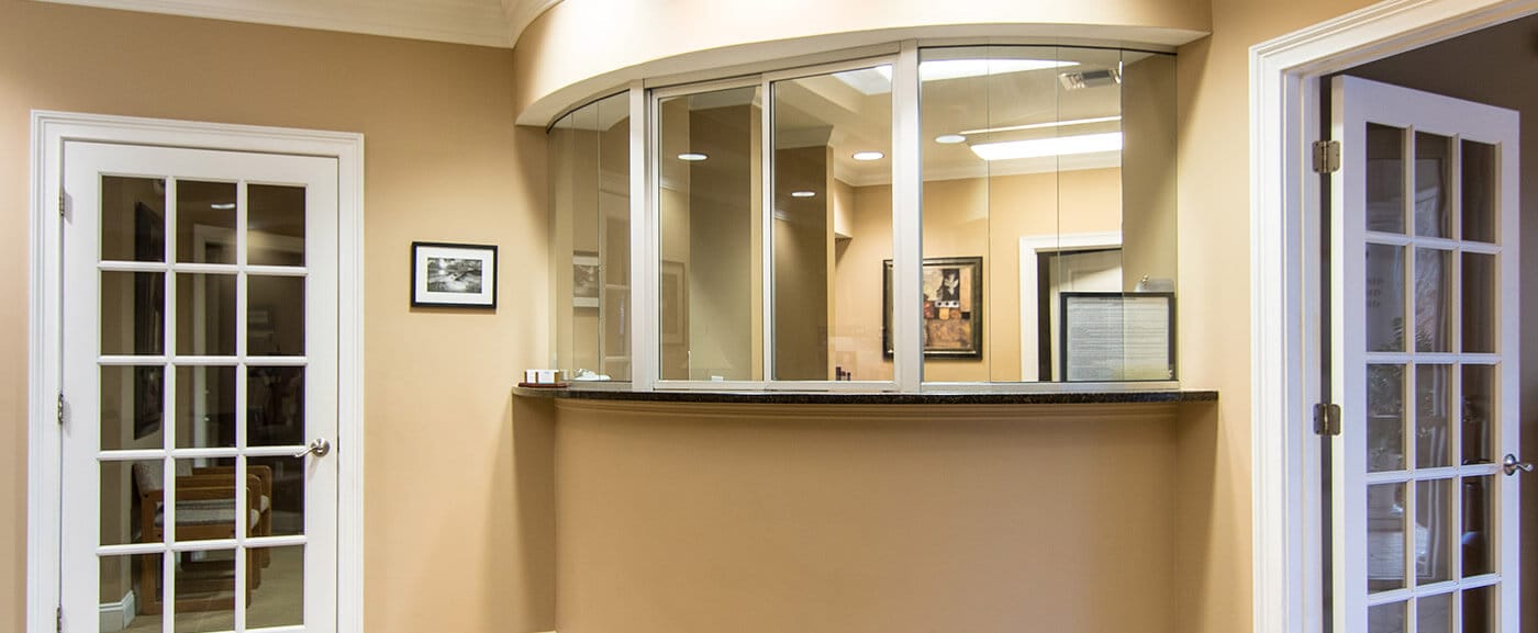 Welcoming front desk of Tallahassee dental office