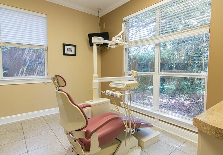Comfortable dental chair with a view