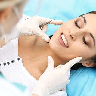 Woman having a cosmetic dentistry consultation