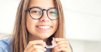 young woman wearing Invisalign in Tallahassee