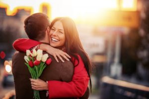 a couple celebrating Valentine's Day together